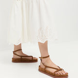 Loeffler Randall - Sonny Cacao Suede Wrap Sandal