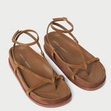 Loeffler Randall - Sonny Cacao Suede Wrap Sandal