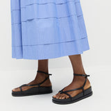 Loeffler Randall - Sonny Black Leather Wrap Sandal