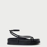 Loeffler Randall - Sonny Black Leather Wrap Sandal