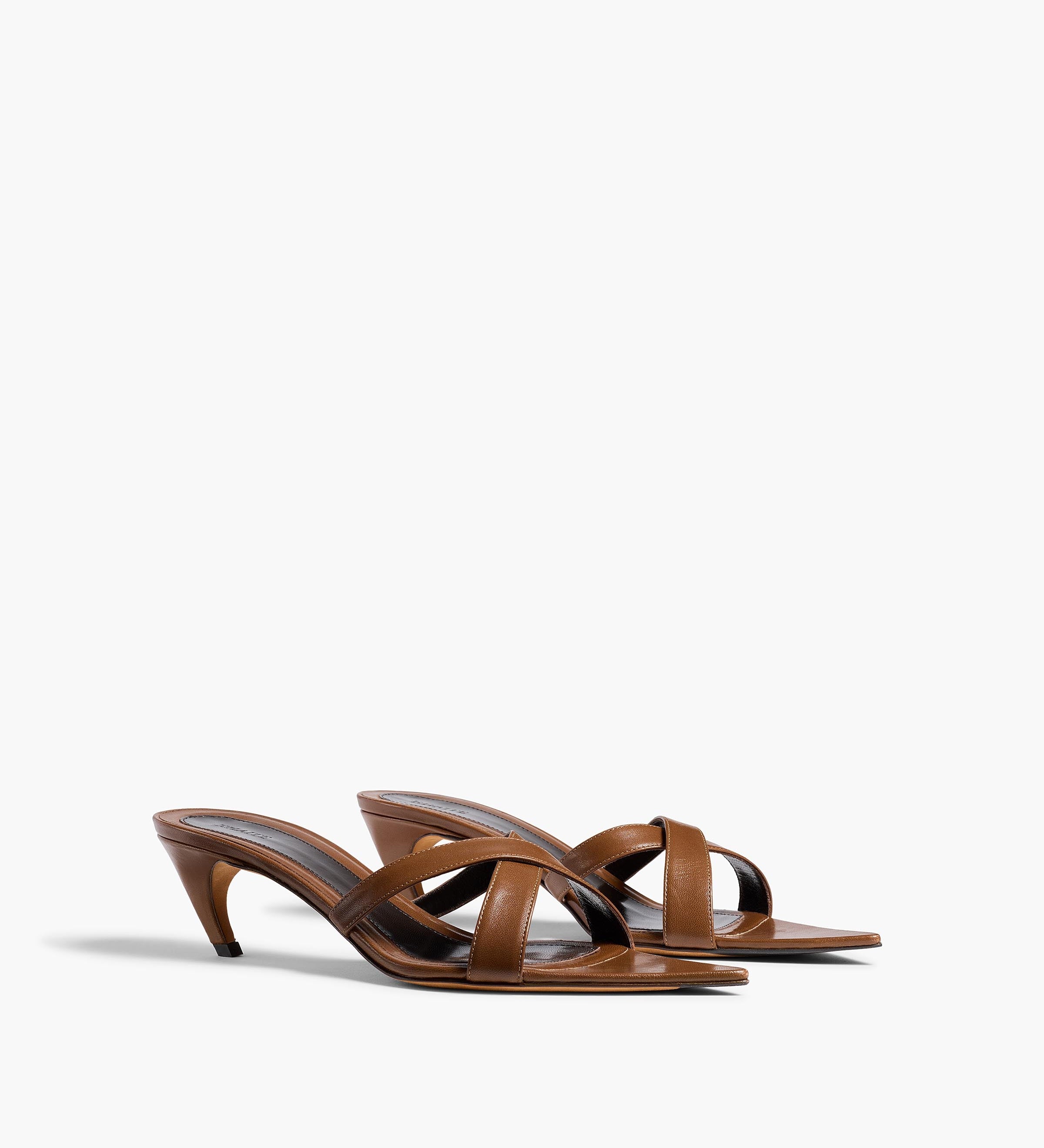 Khaite - Sophie Kitten Heel Sandal in Cigar