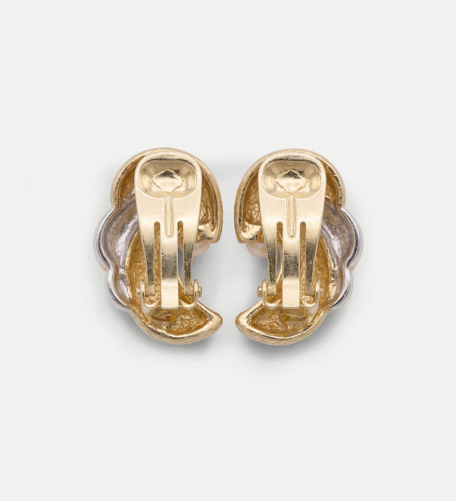 Veronica Beard - Vintage Two Tone Clip On Earrings