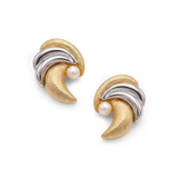 Veronica Beard - Vintage Two Tone Clip On Earrings