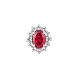 Dorsey - SPENCER, LAB RED SAPPHIRE RING, SILVER