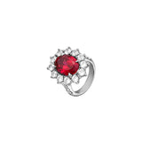 Dorsey - SPENCER, LAB RED SAPPHIRE RING, SILVER