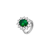 Dorsey - SPENCER, LAB EMERALD RING, SILVER