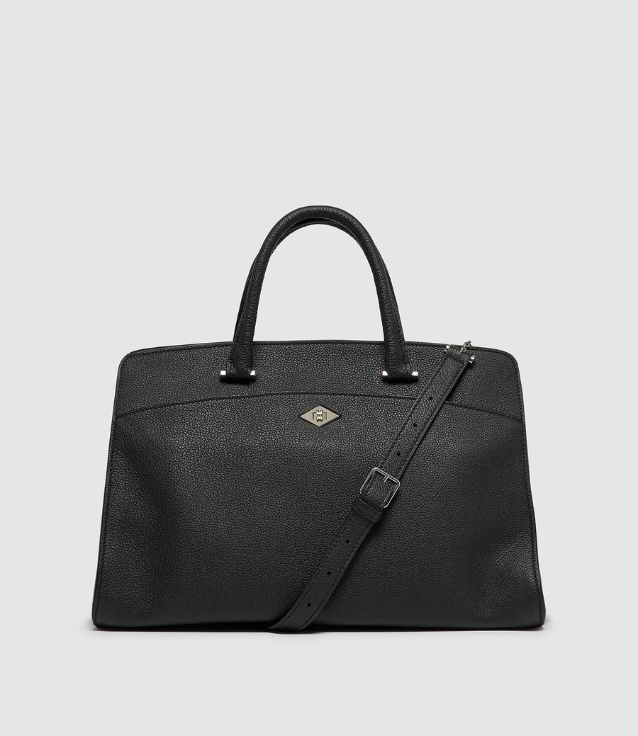 Métier Private Eye in black soft grain leather