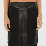 Christopher Esber - Scuffed Leather Jersey Skirt