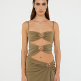 Christopher Esber - Ruched Orbit Split Dress