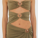 Christopher Esber - Ruched Orbit Split Dress