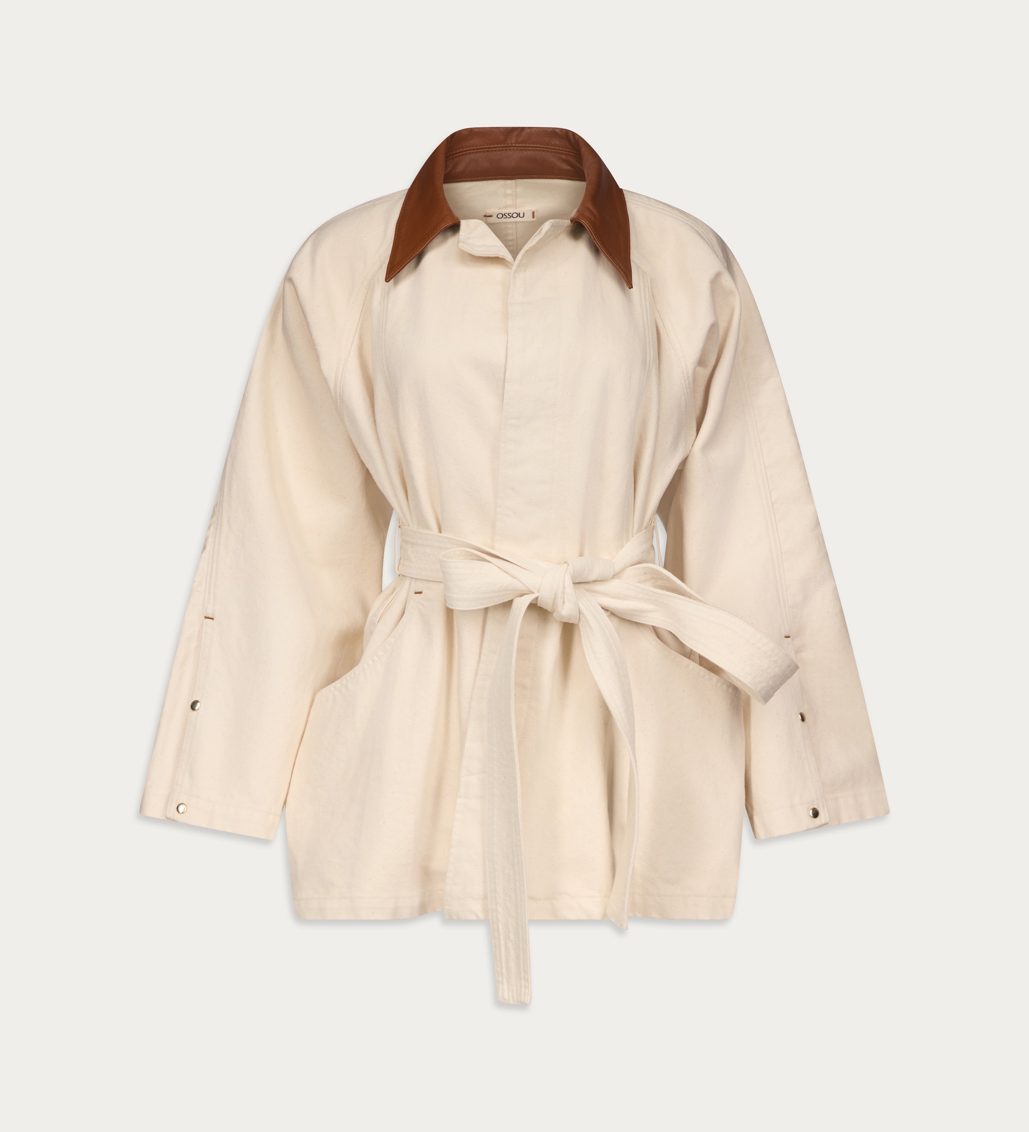 OSSOU - Sweep Jacket in Buff Wash