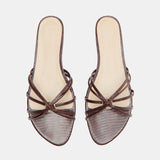 Le Monde Beryl - Sofia Strappy Sandal / Bruciato Leather Snake Effect