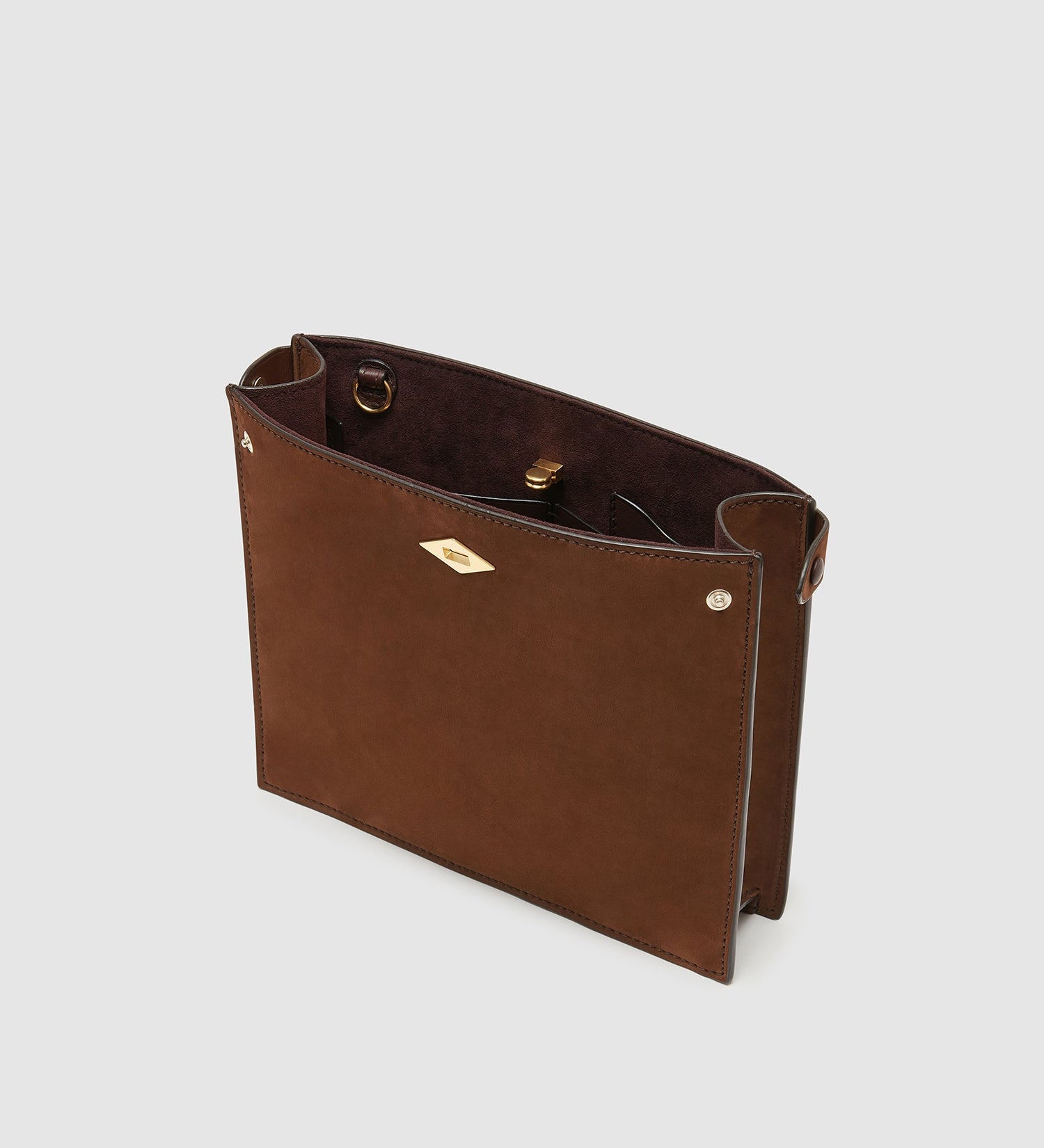 Metier - Stowaway Crossbody Nubuck Chestnut