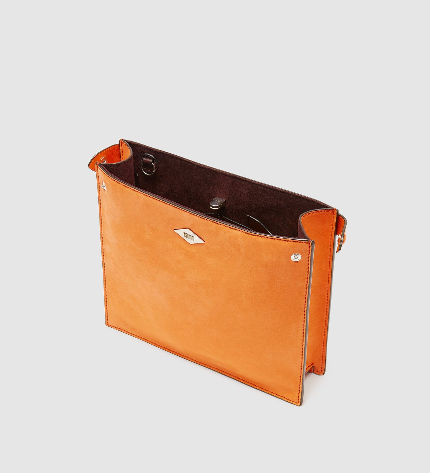 Metier - Stowaway Crossbody Nubuck Tangerine