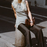 St. Agni - Sheer Silk Gauze Pants - Soot