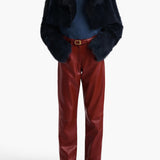 Khaite - Stallone Shearling Jacket in Dark Navy