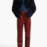 Khaite - Stallone Shearling Jacket in Dark Navy