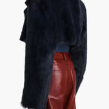 Khaite - Stallone Shearling Jacket in Dark Navy