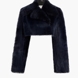 Khaite - Stallone Shearling Jacket in Dark Navy