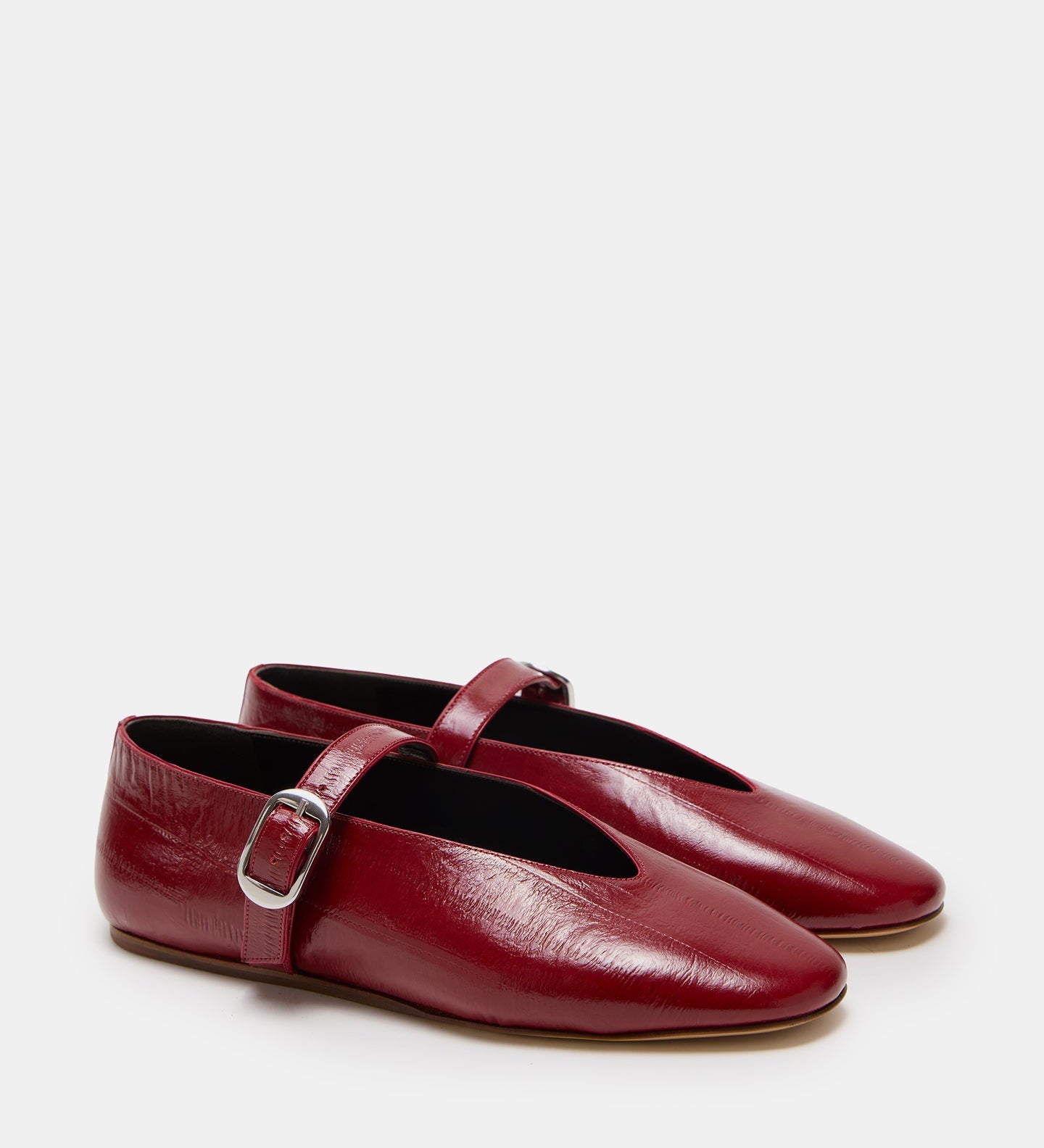 Le Monde Beryl - Stella Slipper / Oxblood Leather Eel Effect