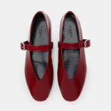Le Monde Beryl - Stella Slipper / Oxblood Leather Eel Effect