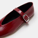 Le Monde Beryl - Stella Slipper / Oxblood Leather Eel Effect