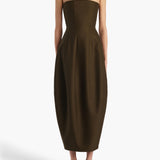 Khaite - Stela Dress in Dark Olive