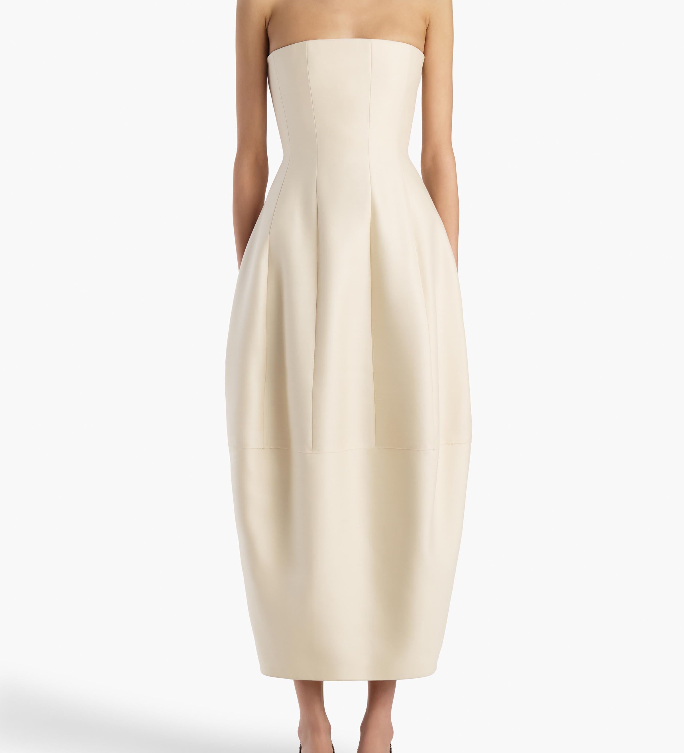 Khaite - Stela Dress in Ivory Glow