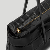 DeMellier - The Stockholm Shoulder Black Large Croc Effect
