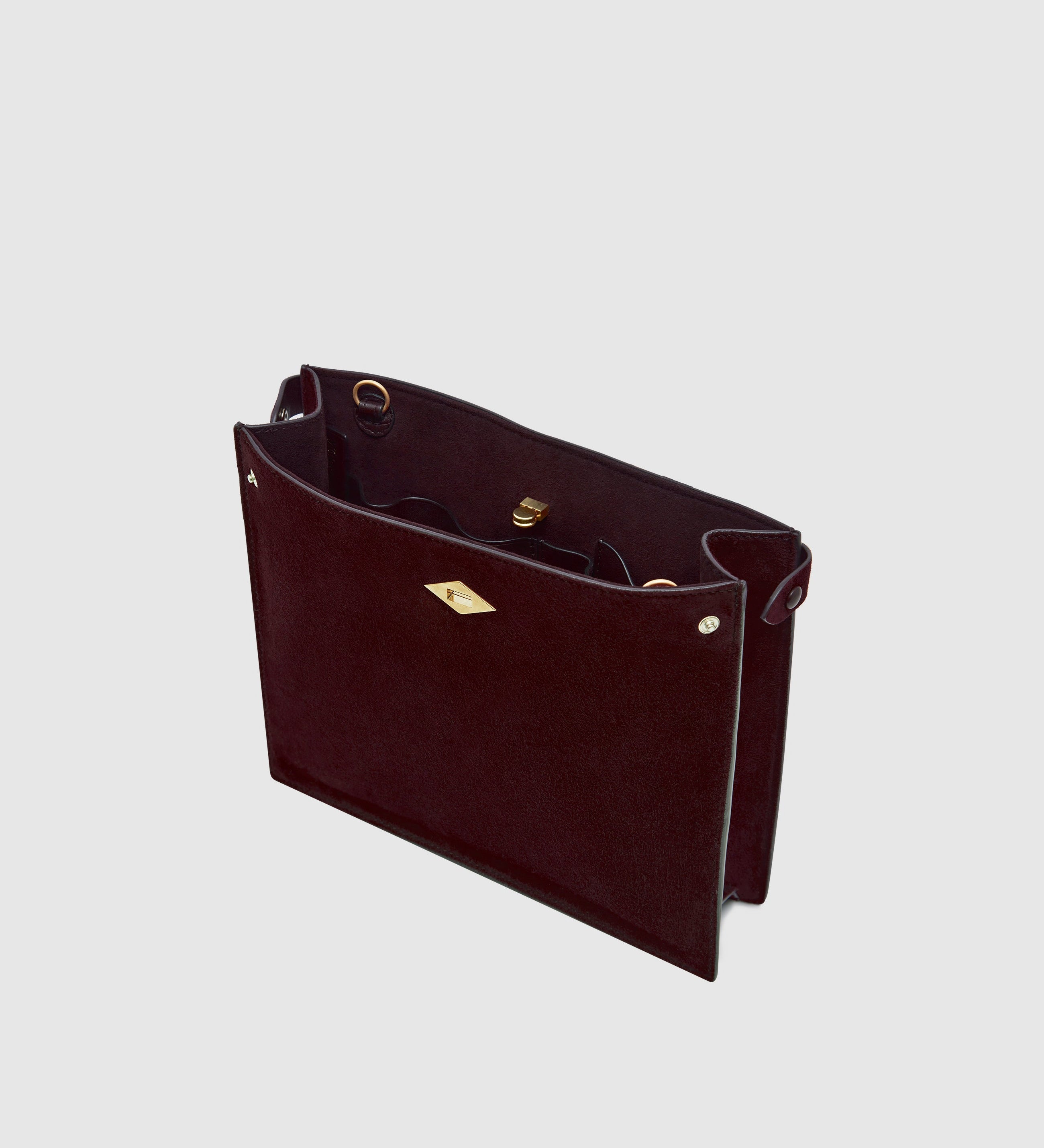 Metier - Stowaway Crossbody Buttery Suede Amarone