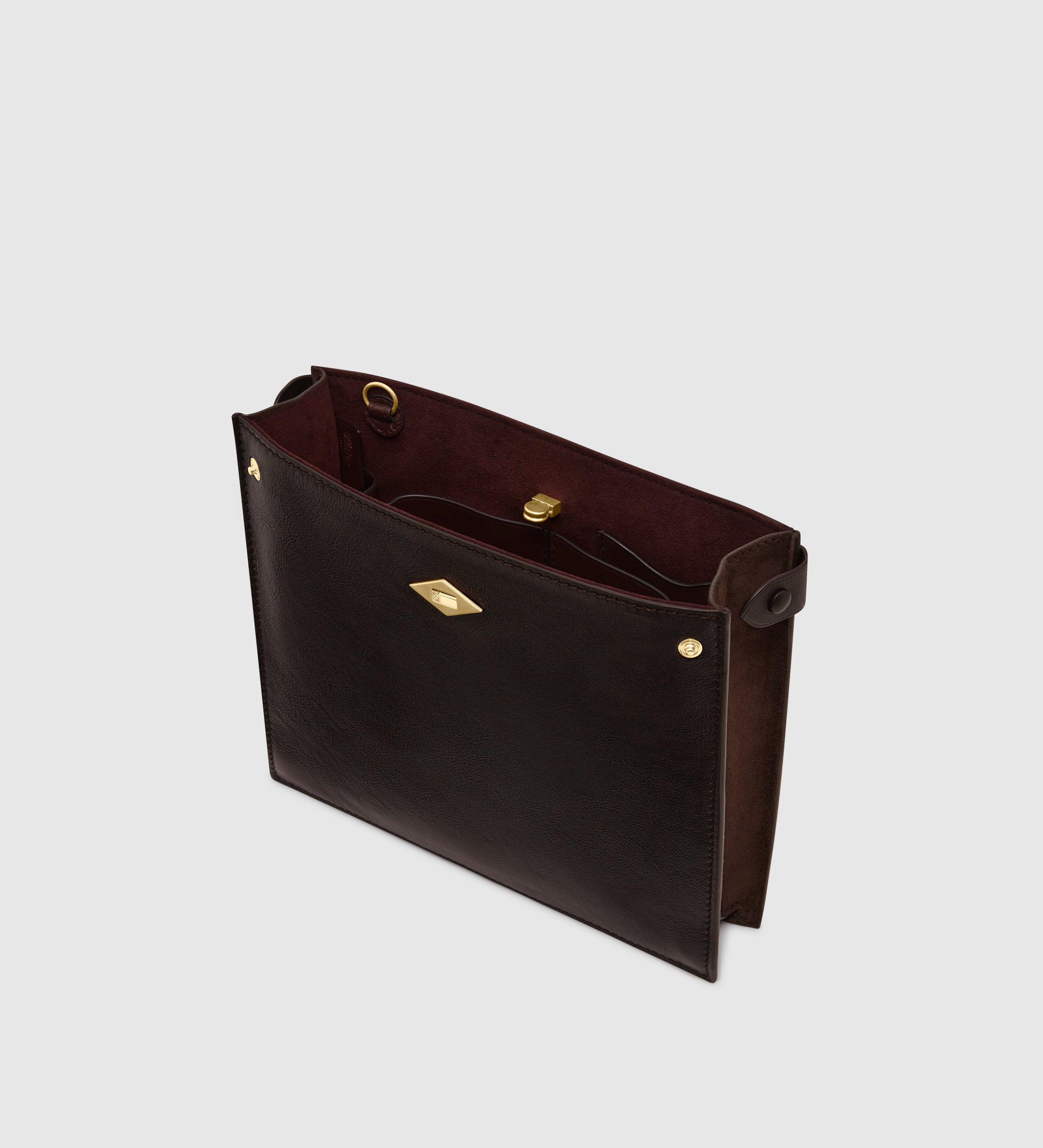 Metier - Stowaway Crossbody Elvis Cacao with Suede Chocolate
