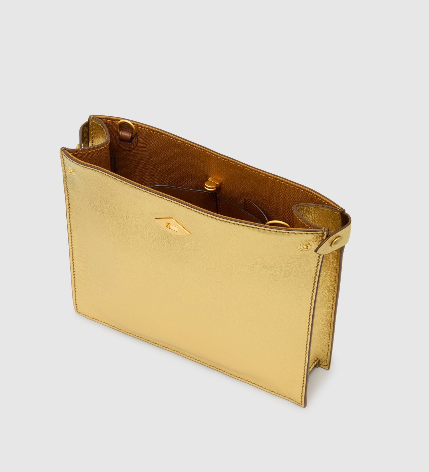 Metier - ISSIMO | Métier Stowaway Metallic Calfskin Gold