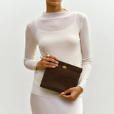 Métier - Stowaway Crossbody Suede Chocolate