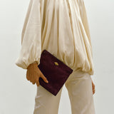 Metier - Stowaway Crossbody Buttery Suede Amarone