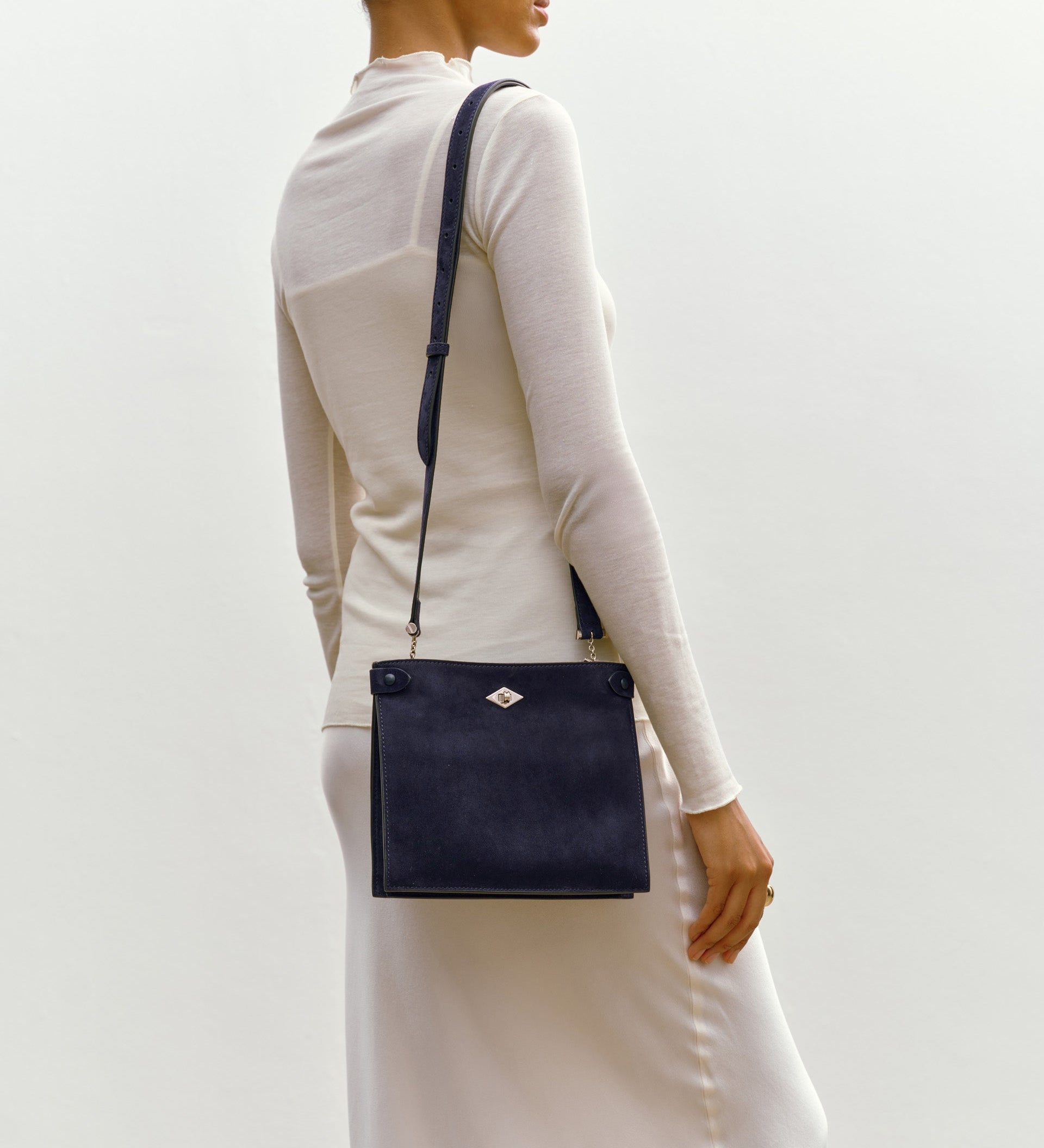 Metier - Stowaway Crossbody Buttery Suede Midnight