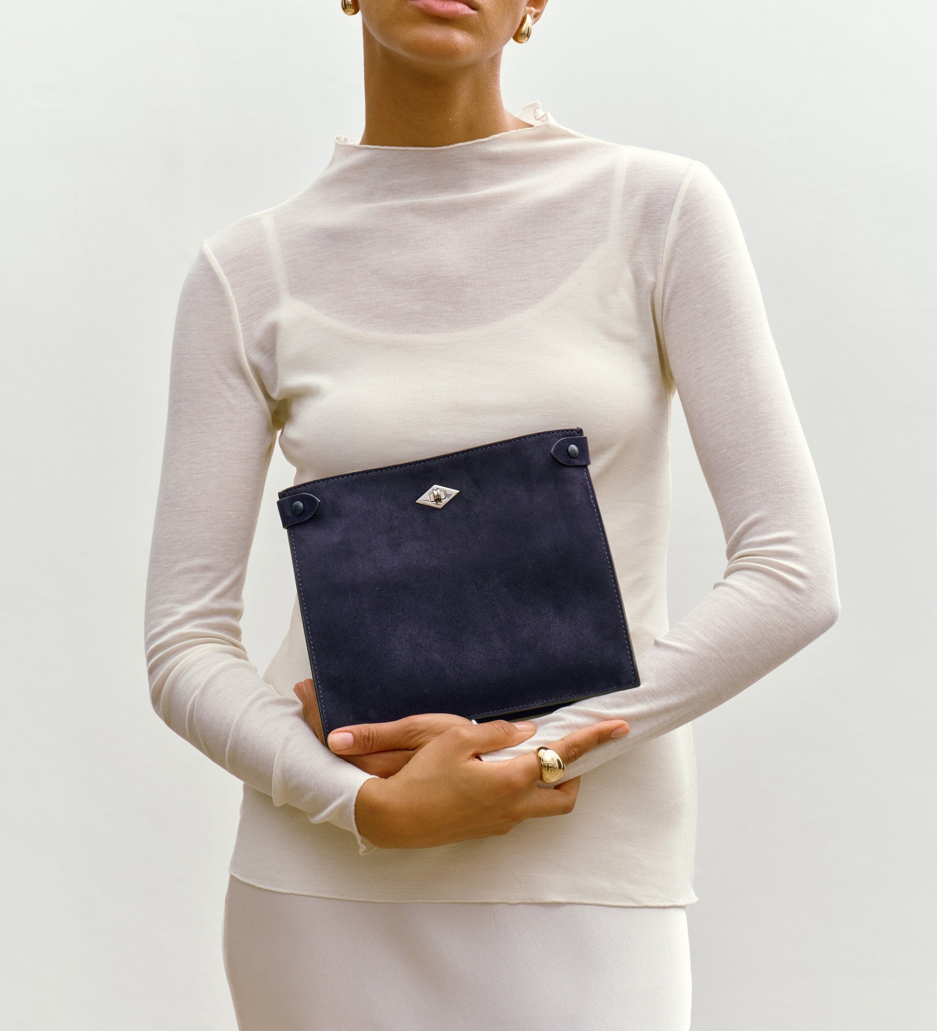 Metier - Stowaway Crossbody Buttery Suede Midnight