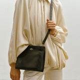 Metier - Stowaway Crossbody Buttery Nappa Black with Silver Hardware