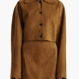 Khaite - Sue Jacket in Toffee Suede