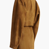 Khaite - Sue Jacket in Toffee Suede