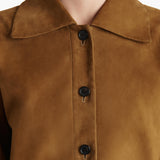 Khaite - Sue Jacket in Toffee Suede