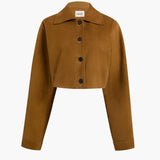 Khaite - Sue Jacket in Toffee Suede