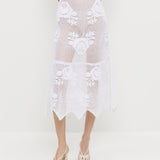 Loeffler Randall - Sullivan Cream Crochet Skirt