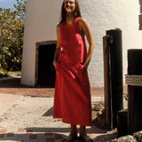 Cartolina - SU26 Alice Button Skirt - Poppy