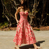 Cartolina - SU26 Ingrid Dress - Faraway Print - Poppy