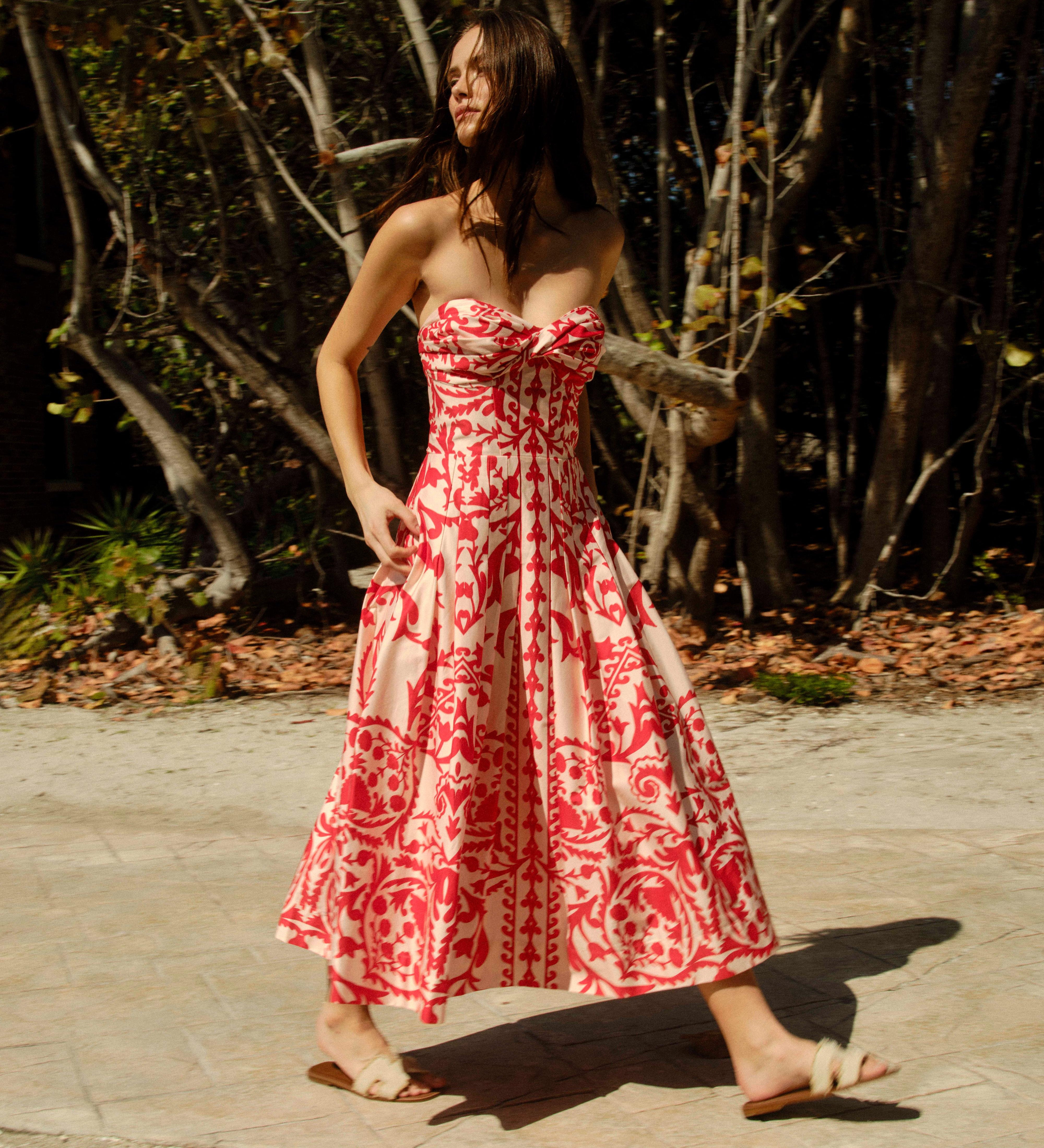 Cartolina - SU26 Ingrid Dress - Faraway Print - Poppy