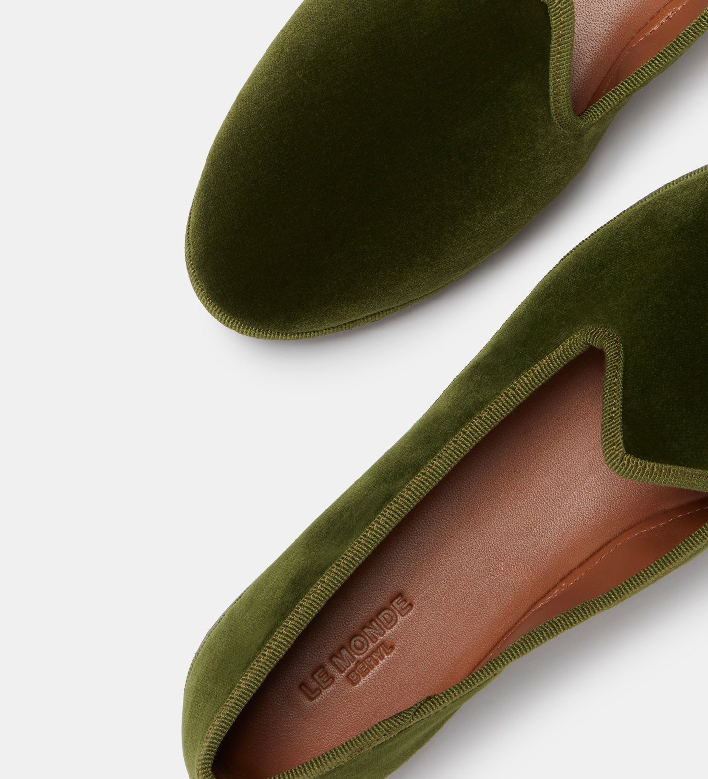 Le Monde Beryl - Soft Venetian Slipper / Olive Green Velvet