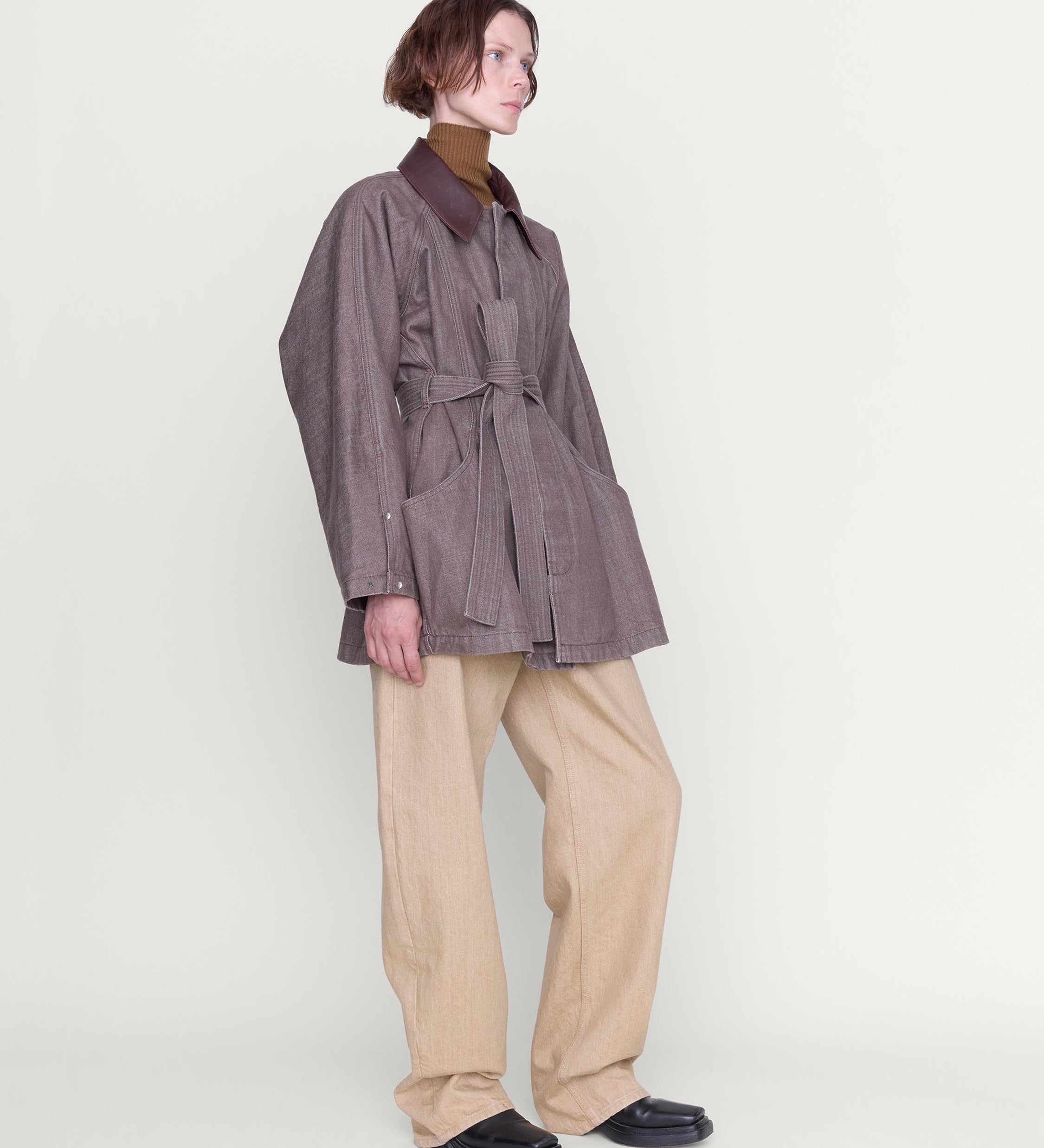 OSSOU - Sweep Jacket in Loam Wash