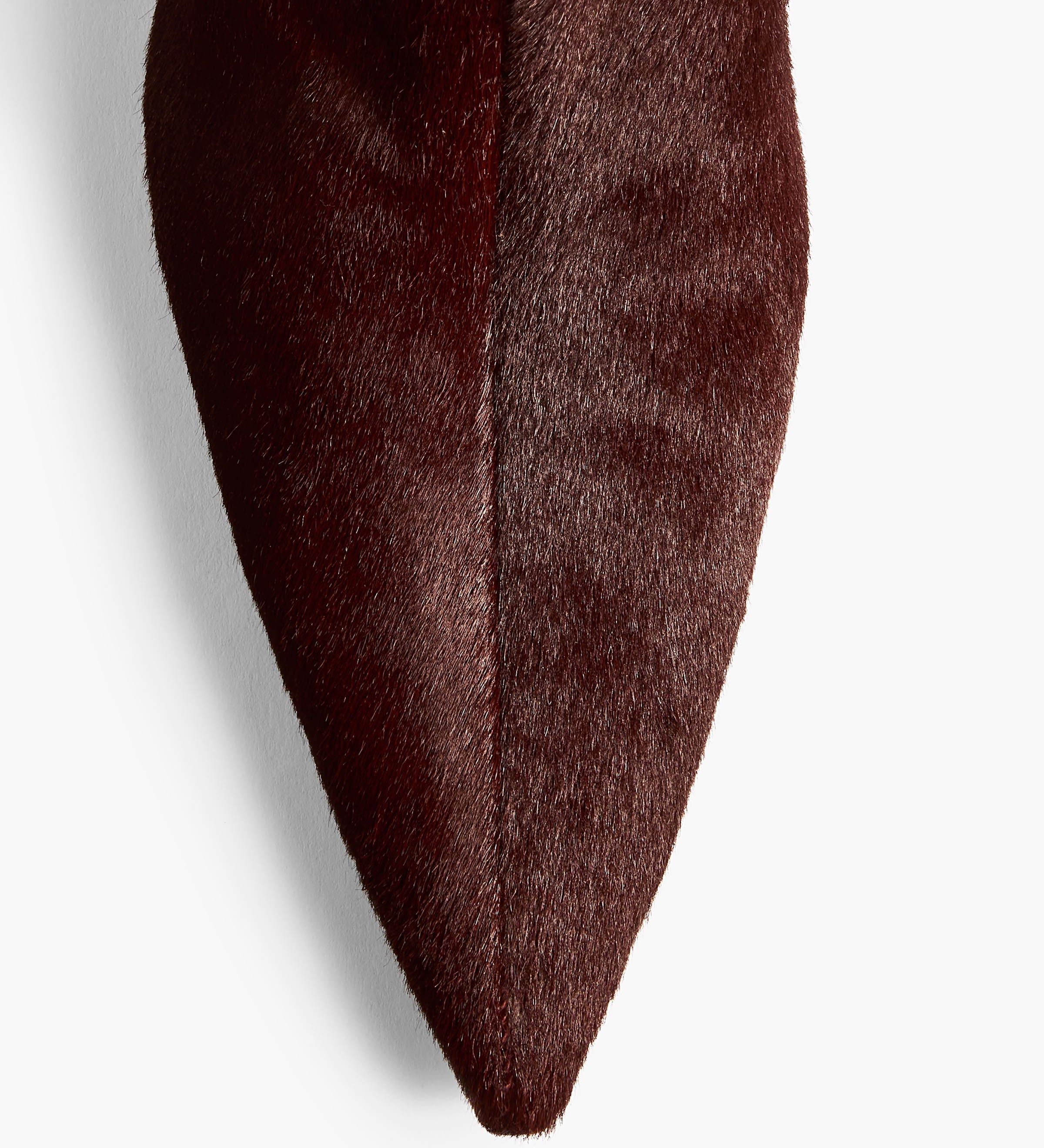 Khaite - Sybil Ankle Boot in Rouge Noir Haircalf