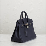 Hermes Togo Birkin 25 Handbag in Bleu Encre
