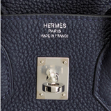 Hermes Togo Birkin 25 Handbag in Bleu Encre